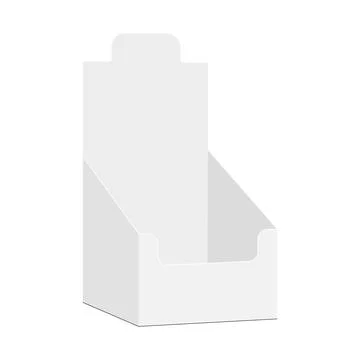 Empty Counter Display Box Mockup Stock Illustration