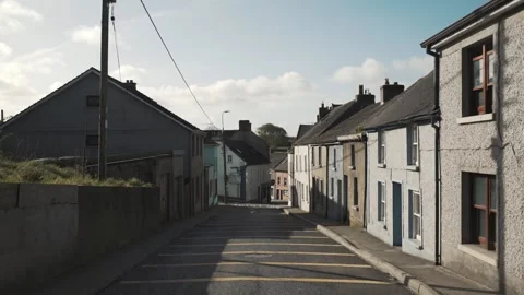 Empty country road in Ireland Stock Footage