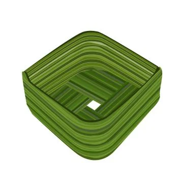 Empty Counts Coconut Leaf on White Background Stock Illustration