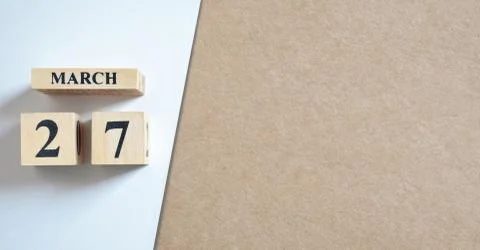 Empty Cover of March 27 Stock Photos