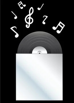 The empty cover record Stock Illustration