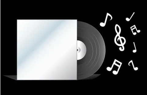 The empty cover record Stock Illustration