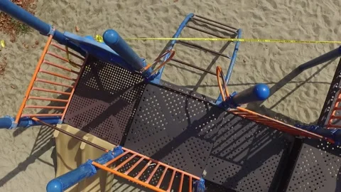 Empty Covid Playground Stock-Footage 136561672