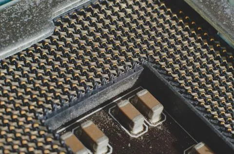 Empty CPU socket. Upgrade a modern computer. Foto stock