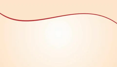 Empty cream background with copy space, and a red wavy line 스톡 일러스트