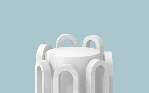 Empty creative object stage, 3d rendering. Stock Illustration