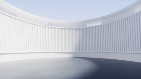 Empty creative round room background, 3d rendering. Stock Footage 246630124