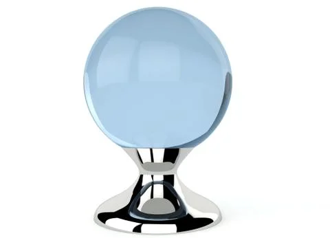 Empty crystal ball Stock Illustration