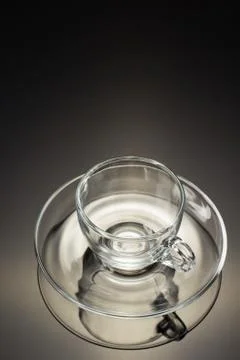 Empty cup on black Stock Photos