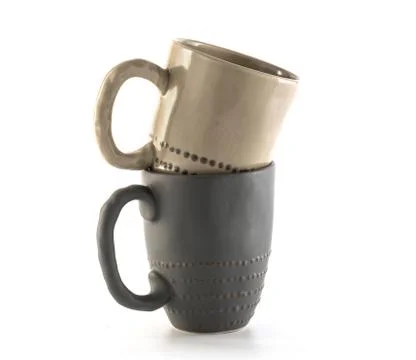 Empty cup of coffee or mug Stock Photos