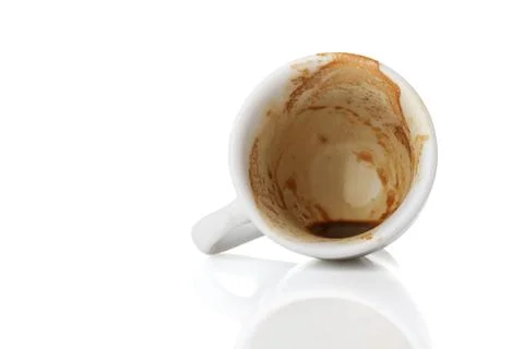 Empty cup of espresso Stock Photos