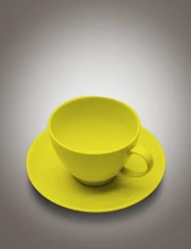 Empty cup on gradient gray background Stock Photos