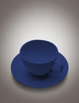 Empty cup on gradient gray background Stock Photos