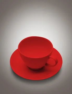 Empty cup on gradient gray background Stock Photos