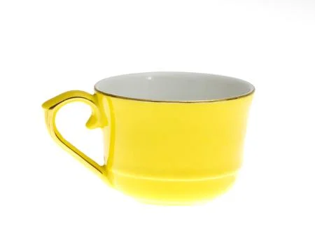 Empty cup isolated on white background. Stock Photos