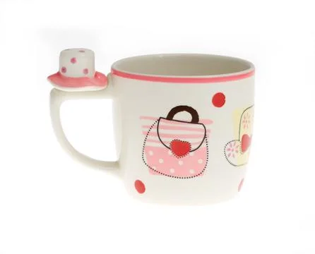 Empty cup isolated on white background. Stock Photos