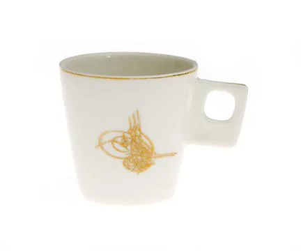 Empty cup isolated on white background. Stock Photos