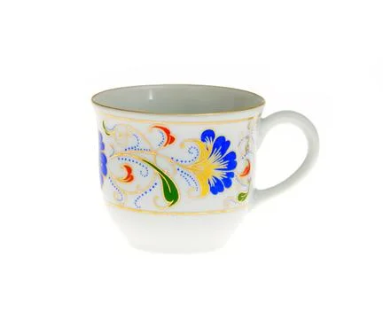 Empty cup isolated on white background. Stock Photos