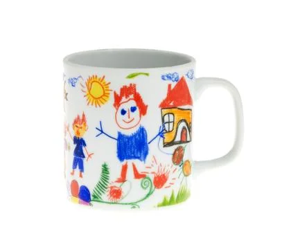 Empty cup isolated on white background. Stock Photos