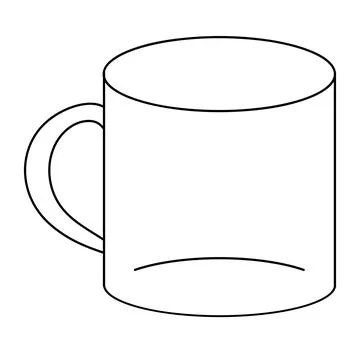 Empty cup isolated on white Stock Illustration