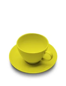 Empty cup isolated on white. Stock Photos