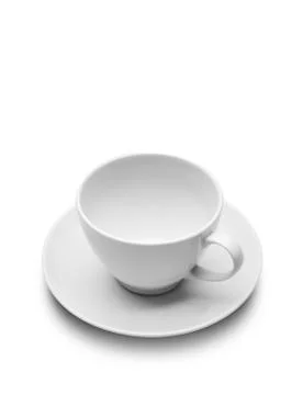 Empty cup isolated on white. Stock Photos