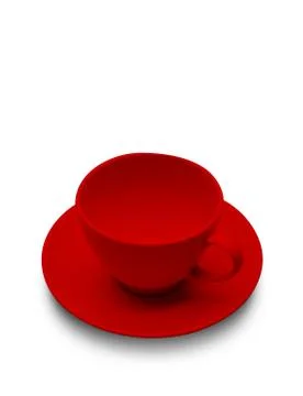 Empty cup isolated on white. Foto stock