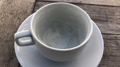 Empty cup of milk. 스톡 동영상 85967566