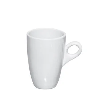 Empty cup on white. Foto stock