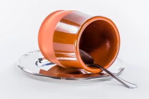 Empty curd pot Stock Photos