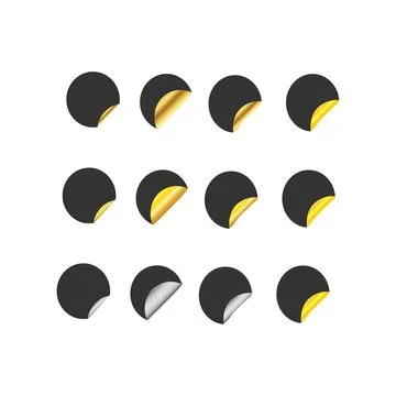 Empty curly paper sticker Stock Illustration