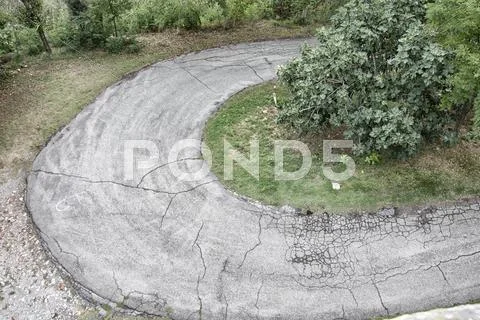 Empty curve road Stock Photos