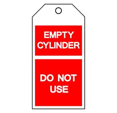 Empty Cylinder Do Not Use Tag Symbol Sign,Vector Illustration, Isolate On Whi Stock Illustration