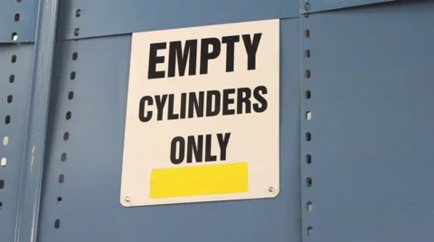 Empty cylinder sign Stock Footage 66765033