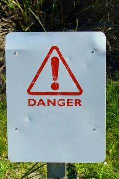 Empty danger signboard Stock Photos