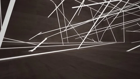 Empty dark abstract brown concrete room interior. Architectural background. Nigh Stock Footage 83390702