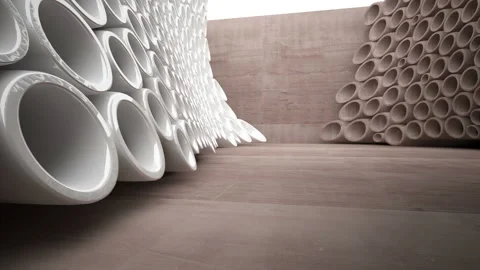 Empty dark abstract brown concrete smooth interior with chrome and high-gloss wh Stock Footage 87783035