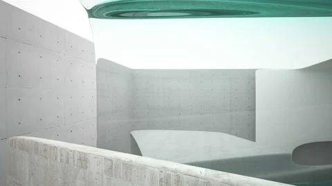 Empty dark abstract concrete and wood smooth interior. Architectural background. Stock Footage 96708176
