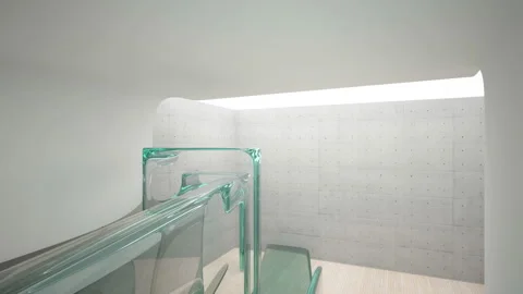 Empty dark abstract concrete and wood smooth interior. Architectural background. Stock Footage 96708438