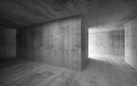 Empty dark abstract concrete interior. 3d render illustration Illustrazione stock