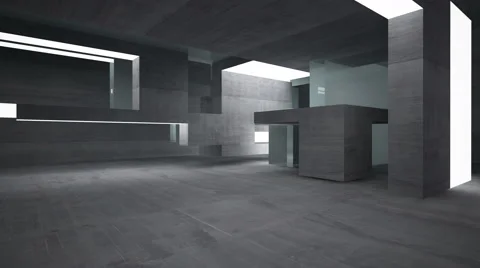 Empty dark abstract concrete room interior Video stock 48951265