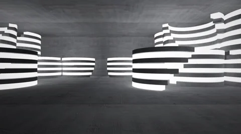 Empty dark abstract concrete room interior. 3D rendering Video stock 56746045