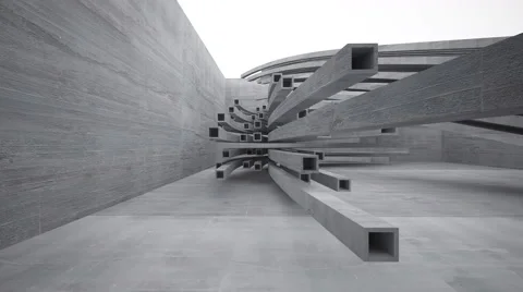 Empty dark abstract concrete room interior. 3D rendering.  Video stock 61583003