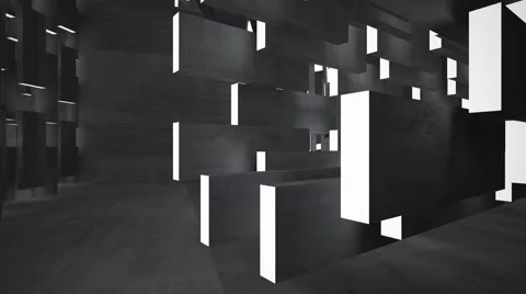 Empty dark abstract concrete room interior. Architectural background.. Video stock 65207291