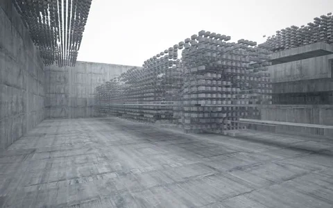 Empty dark abstract concrete room interior. Stock Footage 69270192