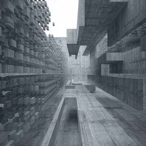 Empty dark abstract concrete room interior. Stock Footage 69425877