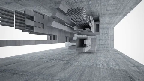 Empty dark abstract concrete room interior. Architectural background. Video stock 70769352