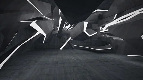 Empty dark abstract concrete room smooth interior. Architectural background. Stock Footage 74337668