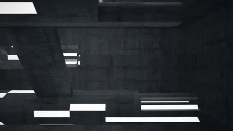 Empty dark abstract concrete room smooth interior. Architectural background. Stock Footage 75876929