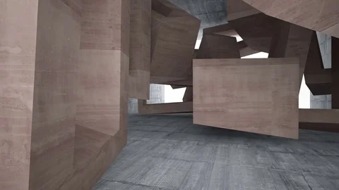Empty dark abstract concrete room smooth interior. Architectural background. Видео 82101990